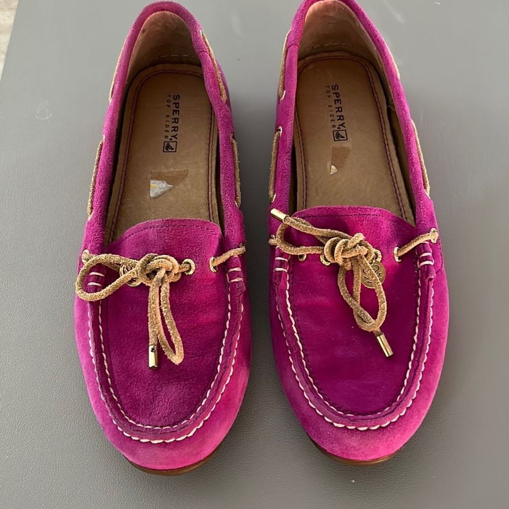 Fushia Suede Sperry Topsiders